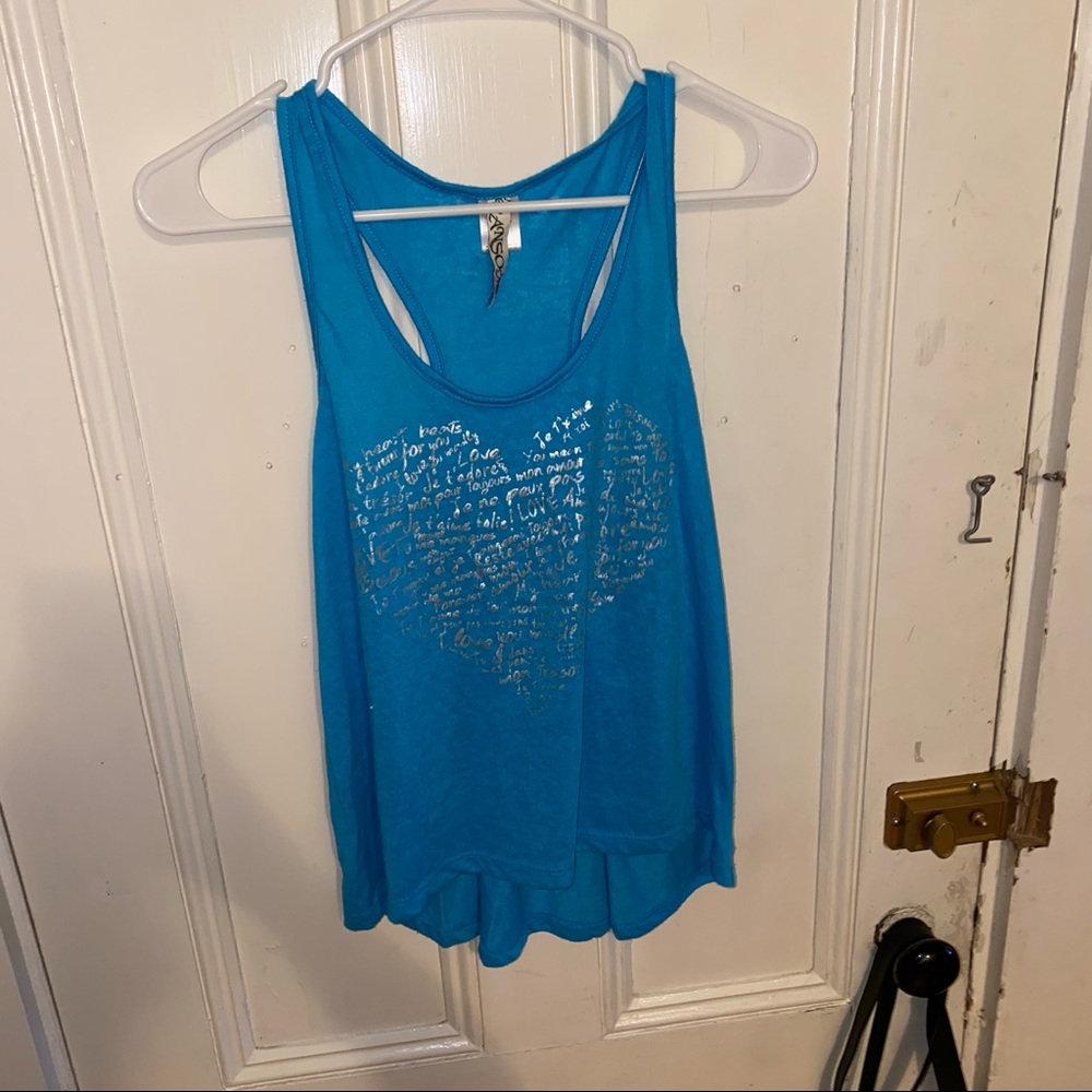 'Love' Blue Racerback - Picture 3 of 4